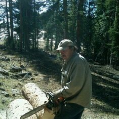 Brother Bill cutting firewood