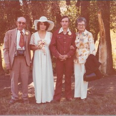 Dick Miles, Pat, Bill, and Grandma Miles