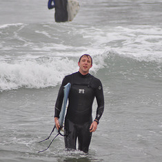 Bill Klug surfing