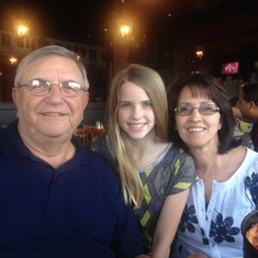 Celebrating w/our oldest granddaughter, Kenzie. 