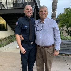 So proud of our grandson, Andy. San Diego City Fire Department Academy Graduation.