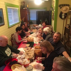 Our tamale making family.