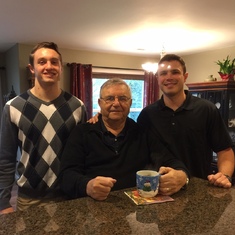 Grandpa with grandsons, Andy & Tommy.