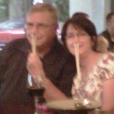 Mom & Dad being silly at Benihana's