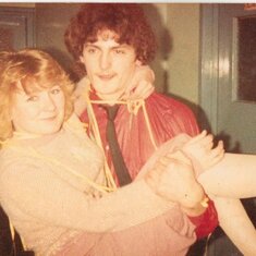 willy and lynda in laughton common village hall engagment 09/12/82