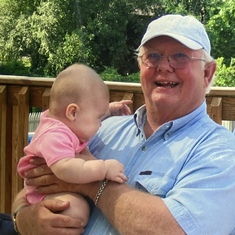 Uncle Bill meeting grand niece Sophia Tobin #twinning