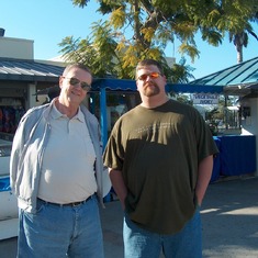 Dad and Bill at Tarpon Springs Sponge Docks