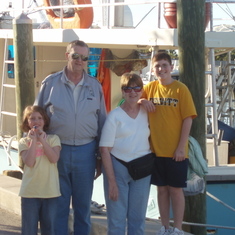 Grandma, Papa, Nick and Gabby at Tarpon Springs, Florida