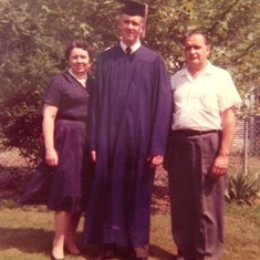 Bill, with his parents Archie and Helen Lane  Graduation from Lincoln Park High School, Michigan 1961