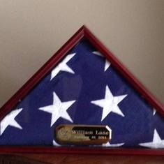 Flag presented in Bill's honor