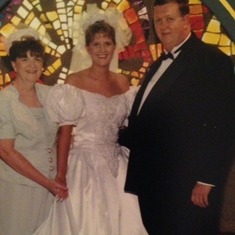 Nancy, Mom, Dad  at Nancy & Dons Wedding  1993