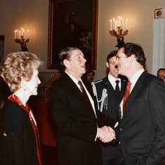 White House Christmas party with President Ronald Reagan