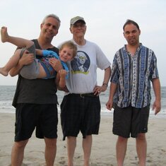 Bill with John, Matthew and Greg at Cape Henlopen, circa 2007