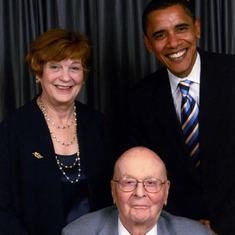 Bill and Judy Scheide with President Obama