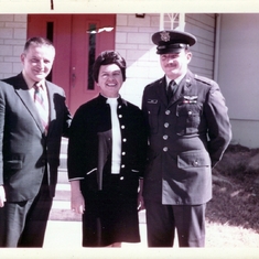 1970: After Bill's Air Force graduation ; Elmer, Jean, and Bill