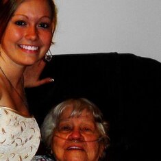 Look at you!! You look like a million bucks, Mamaw. Oh, to sit on your lap again..just one more time. I'd give anything to relive just this one small memory with you. My very first homecoming. <3