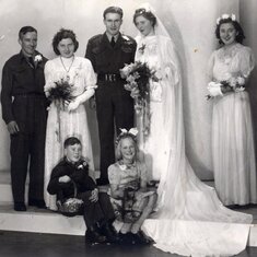 December 5th, 1945 - Aunt Winifred and Uncle John's wedding... the guests ?? if anyone knows, please fill in the blanks.