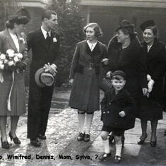 12-02-1941 @ Rosemary's wedding - what a difference five years can make at that age... Winifred would have been 15 !