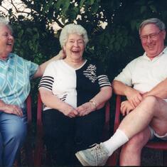 The siblings - Winifred, Rosemary and Dennis -  June 2001
