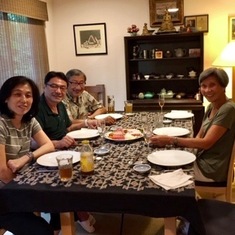 Dinner with Mike Lee and Fei at Richard and Pat's house, June 2018.