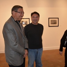 At the opening reception of my photo exhibition at the Shimo Gallery in Sacramento (Feb. 2016)