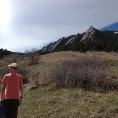 Hiking at the Flatirons, Boulder, Colorado, March 2015