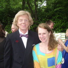Woody with Jaye Winkler, Skidmore '72, at Hancock/Stern wedding June 2013
