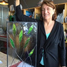 Wyelene really enjoyed working with stained glass.