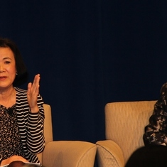 Xiaochun with Joyce Roche at AWE event