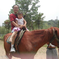 With his niece in China, 07.15.2007