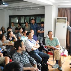 Xu gave a lecture about his work at Fudan University last year.