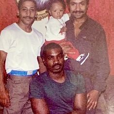 Bae with Uncle Arthur, Dad & Loui 