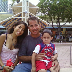 Gigi at Bayside in Miami with Dad and her cousin justin on her 15th Birthday