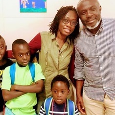 Uncle Yaw, Auntie Mandy, and their 3 boys 