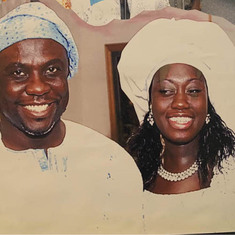 Uncle Yaw and Auntie Mandy at their engagement ceremony