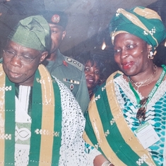 Mum with President Obasanjo (Former President of Nigeria)
