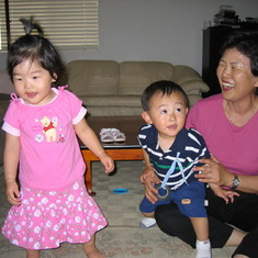 Grandchildren made her laugh - May 2006