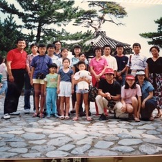 Group photo of friends in Korea, Summer 1998