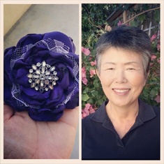 I'm getting married this Saturday and I know my aunt really wanted to be there.  I made this flower to remember her during this time.  Her favorite color was purple...