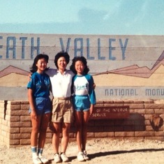 Mom with Julie and Helen at Death Valley