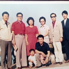 Mom and Dad with Dad's Work Friends in Korea
