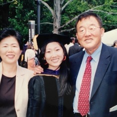Mom, Lisa and Dad at Lisa's Vanderbilt University Law School graduation, May 2006