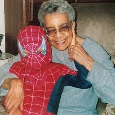 Gma and Spiderman (aka Lorenzo)