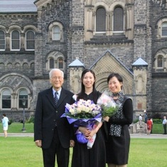 Dad and Yan at Phoebe's graduation in 2014.