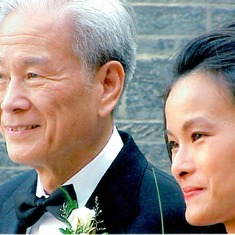 Dad and Priscilla at her wedding