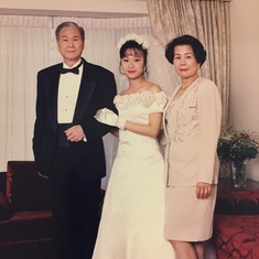 Dad and Mom on Pauline's wedding day