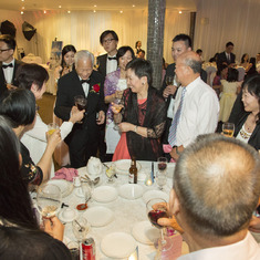 Dad at Phoebe and Max's wedding banquet. All his good friends were there.