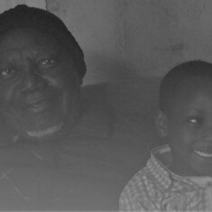 Grand father and his look alike grandson