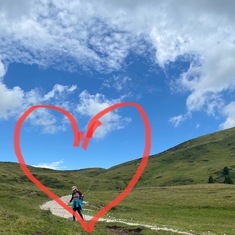 This is me hiking and sending you cloud messages ❤️