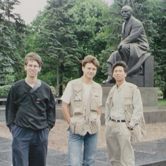 Zarko, Bruce and John at the Kremlin. May 1990.